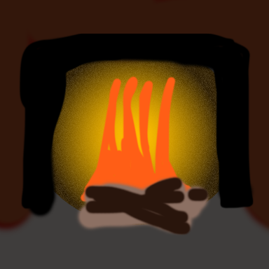 drawing of a fireplace