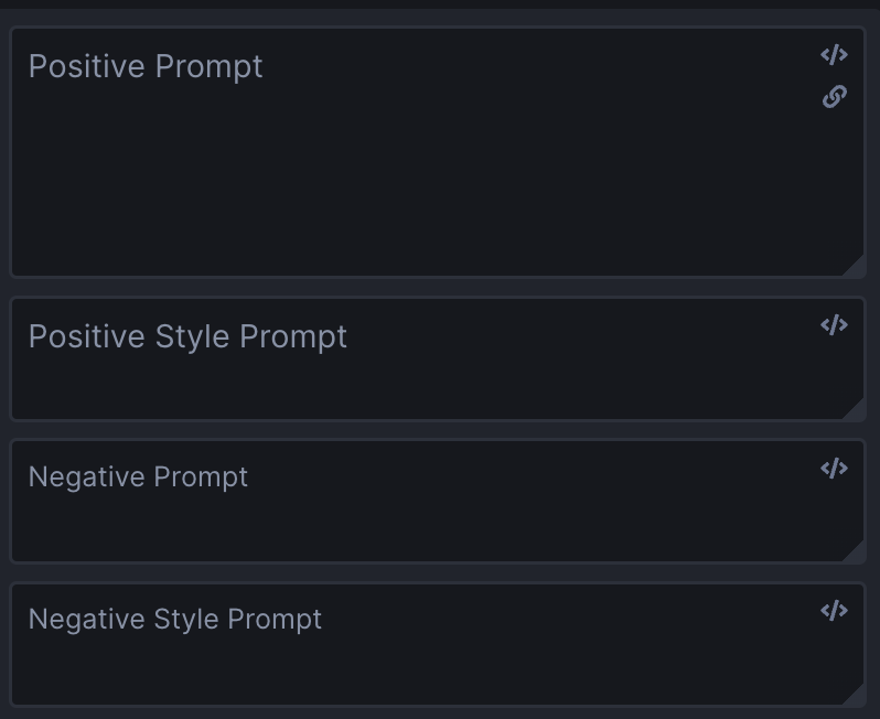 SDXL prompt boxes in InvokeAI